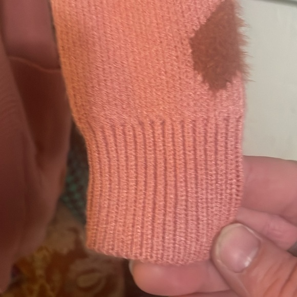 Emma & Elsa pink girls hooded cardigan with heart ❤️ pattern size 10/12(M) - Picture 5 of 9